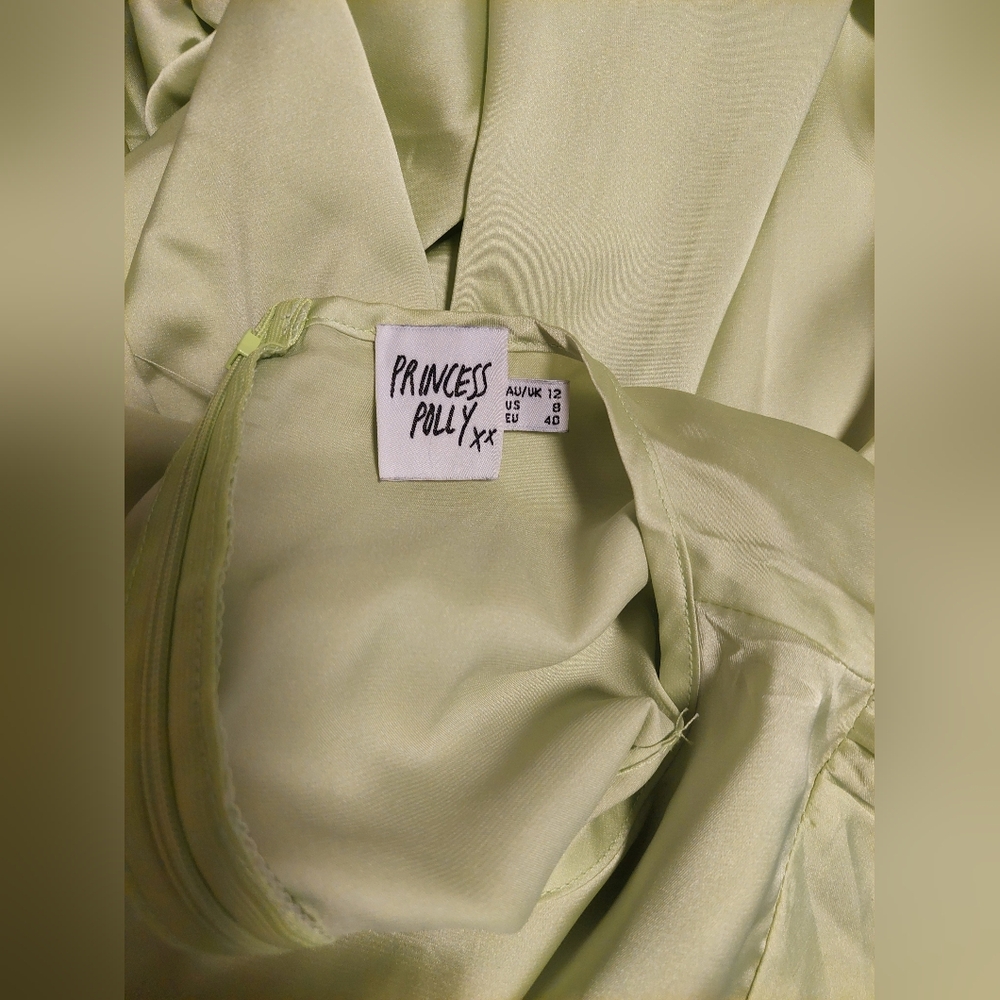 Princess Polly Light Green Long Sleeve Dress - Picture 2 of 5